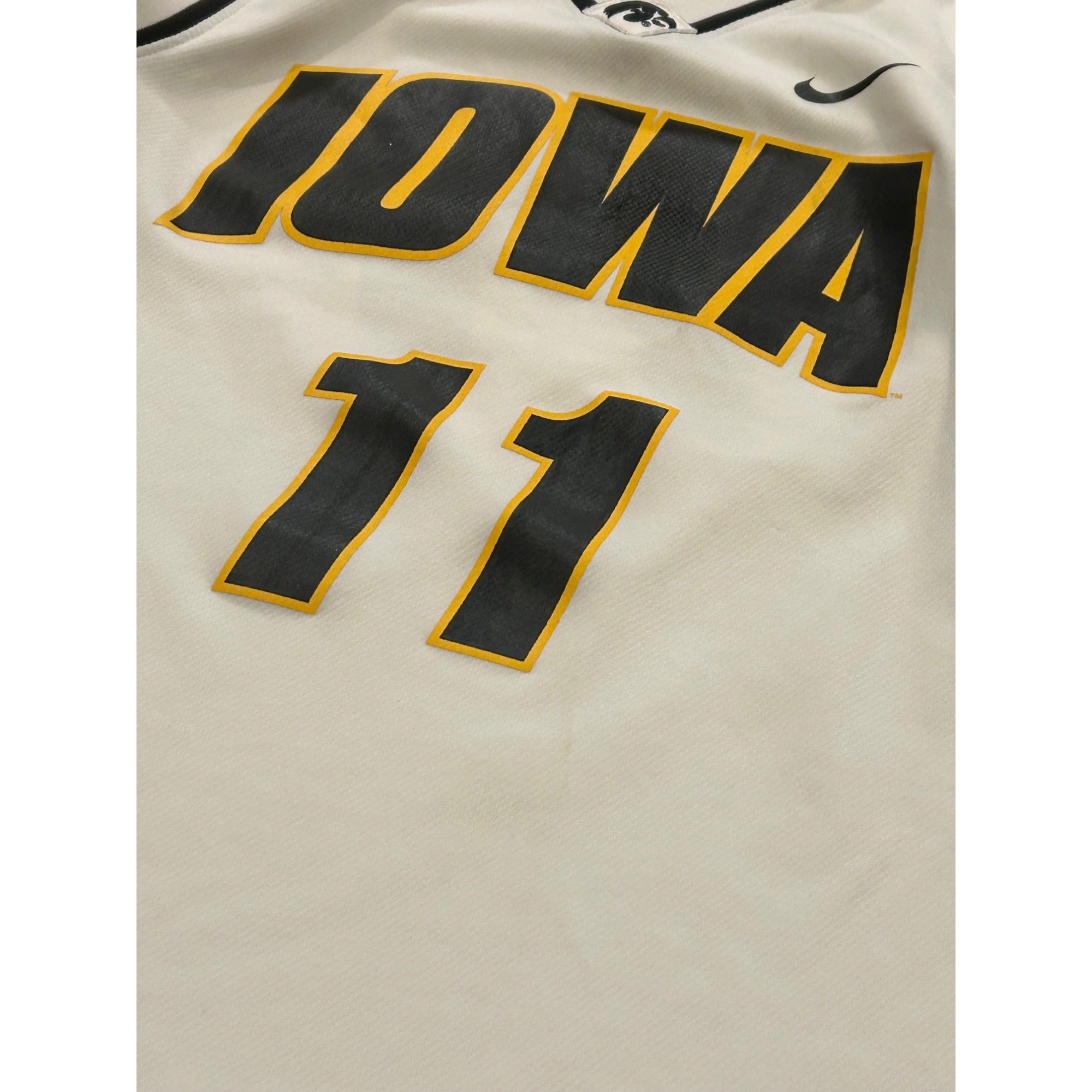 Nike Team Iowa Hawkeyes #11 NCAA Basketball Jersey White Men's Small