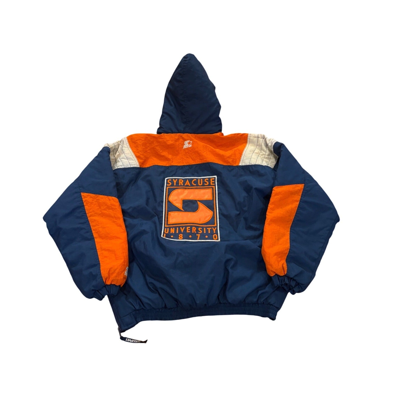 Vintage 90's Syracuse Orangeman Starter Puffer Pullover Jacket Men's Size XL