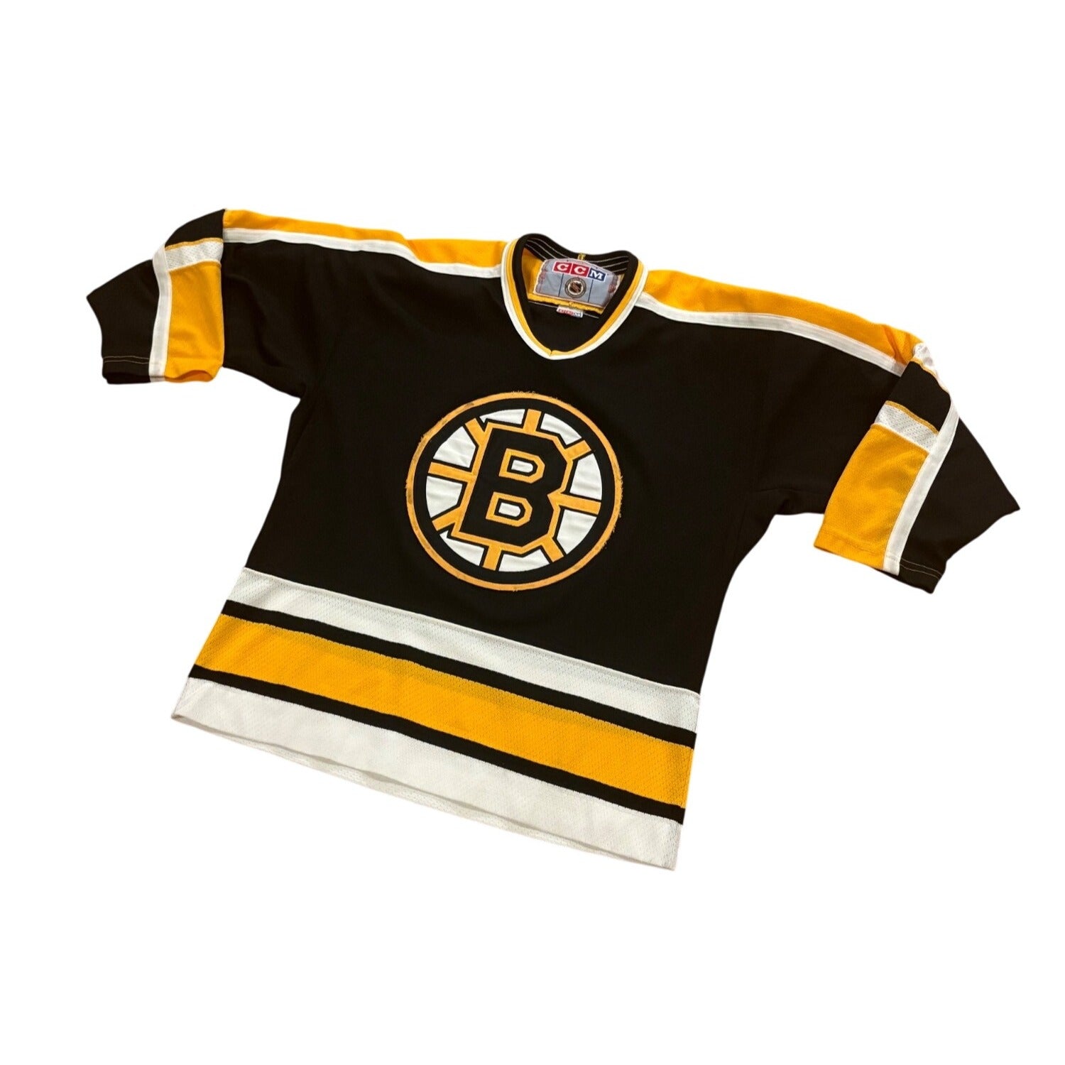 Vintage 90s CCM Boston Bruins Stitched NHL Hockey Jersey Black Youth Size L/XL
