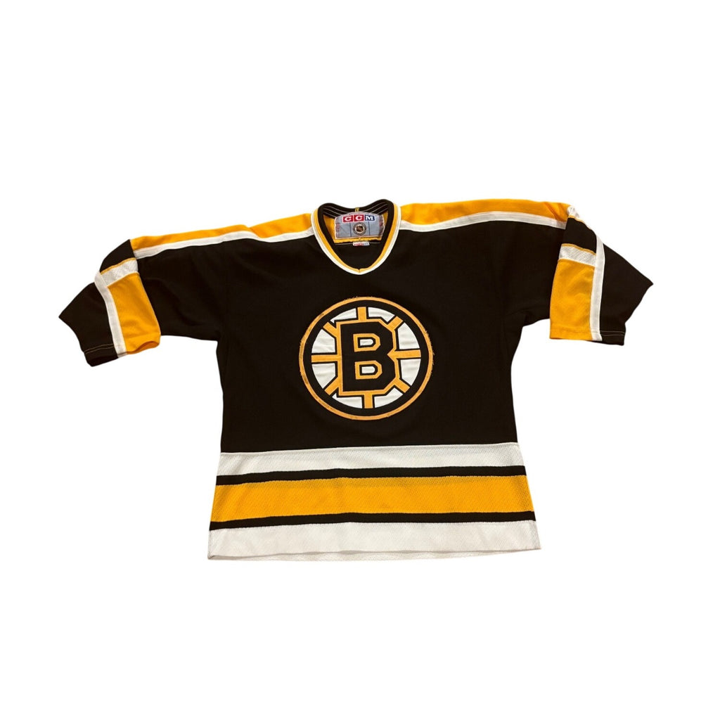 Vintage 90s CCM Boston Bruins Stitched NHL Hockey Jersey Black Youth Size L/XL