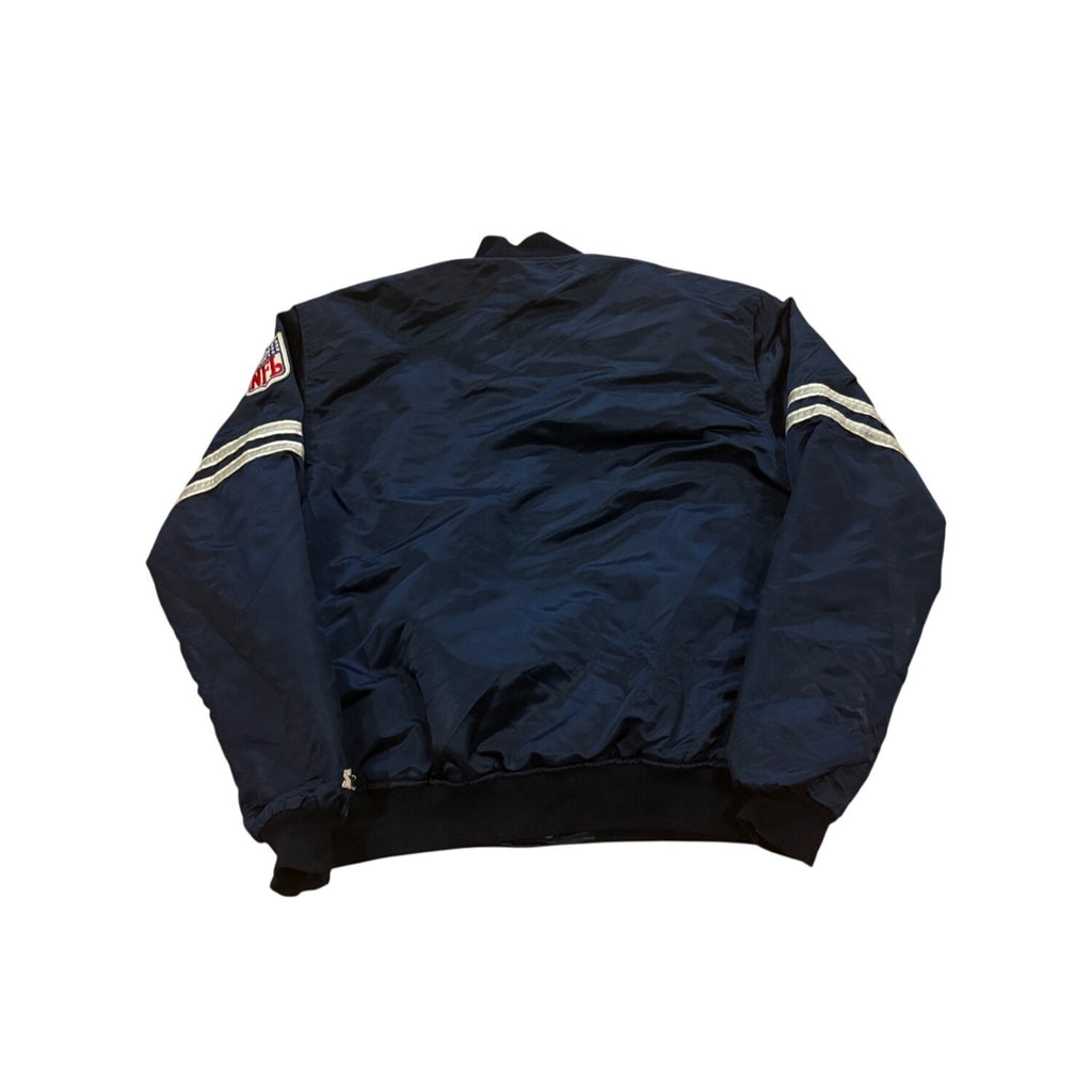 Vintage 90's NFL Starter Dallas Cowboys Satin Jacket Men's Size Large Navy Blue