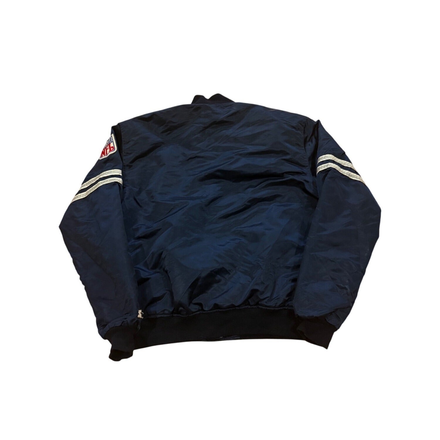 Vintage 90's NFL Starter Dallas Cowboys Satin Jacket Men's Size Large Navy Blue