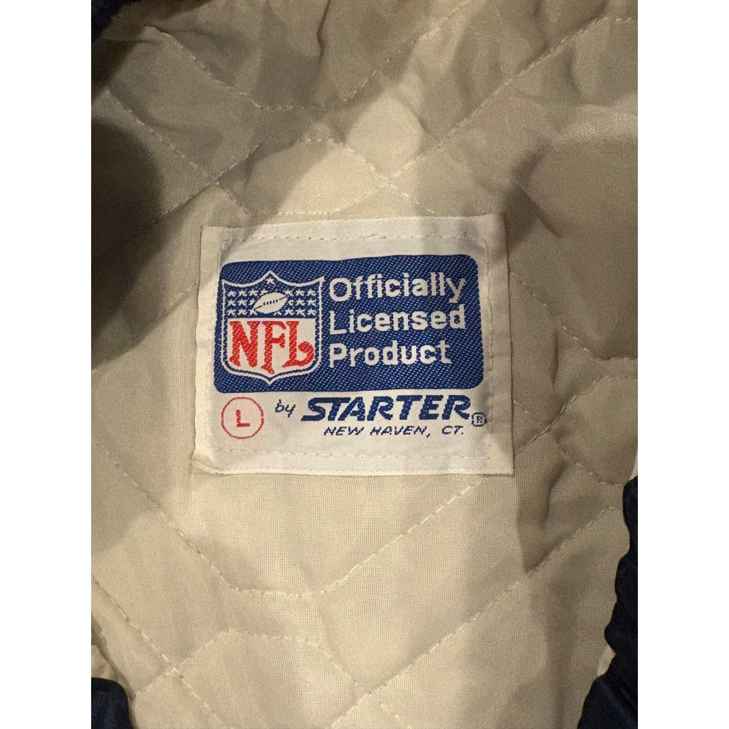 Vintage 90's NFL Starter Dallas Cowboys Satin Jacket Men's Size Large Navy Blue