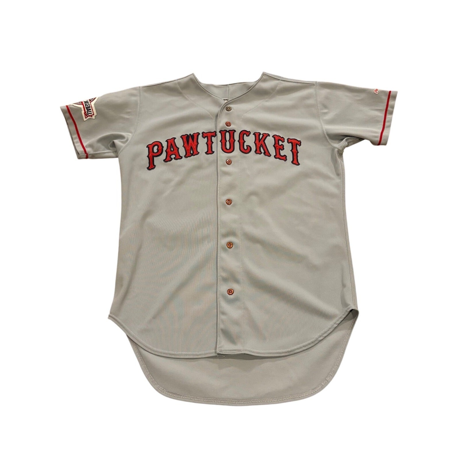 Vintage 90's Rawlings Pawtucket Red Sox #17 Team Issued Game Worn Jersey Size 44
