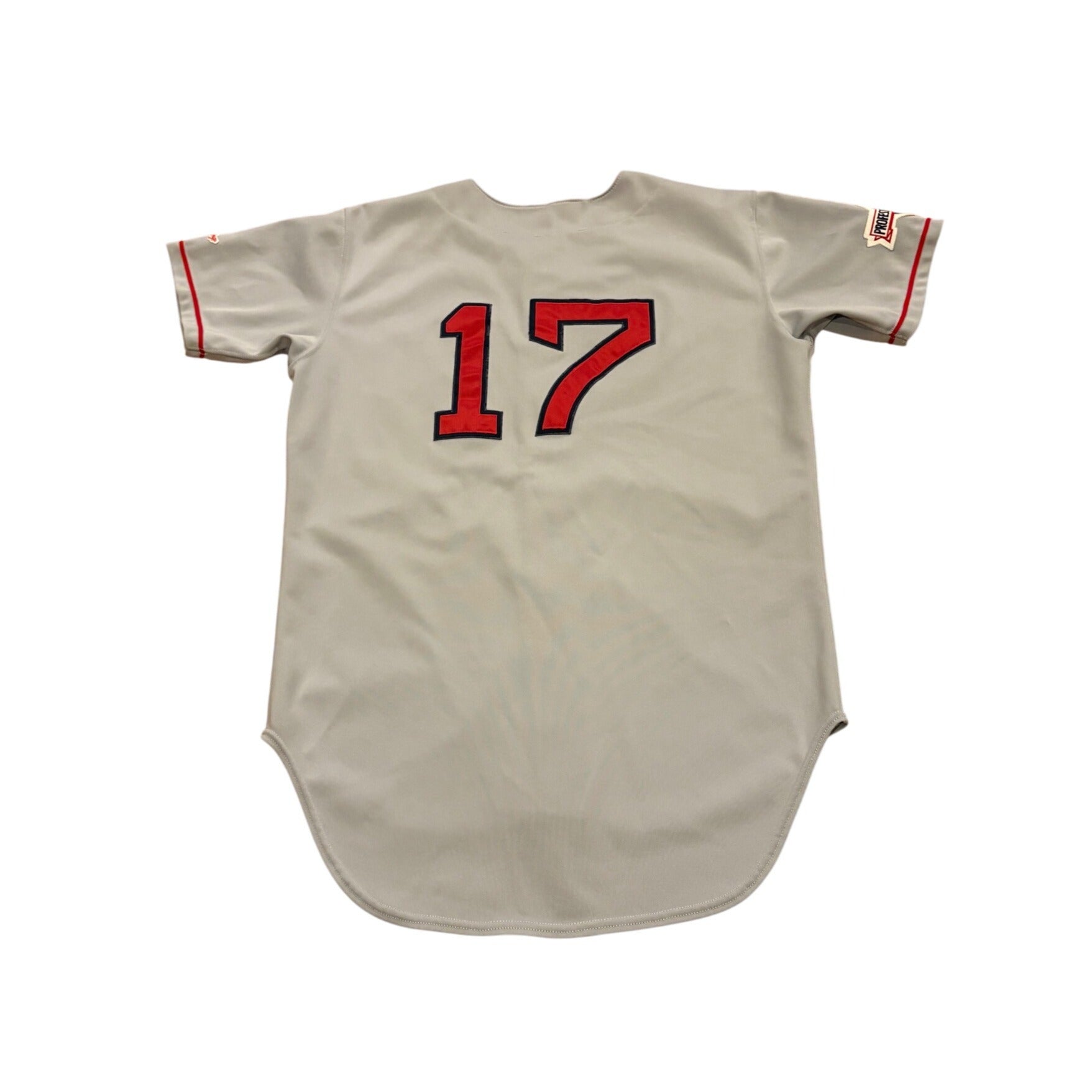 Vintage 90's Rawlings Pawtucket Red Sox #17 Team Issued Game Worn Jersey Size 44