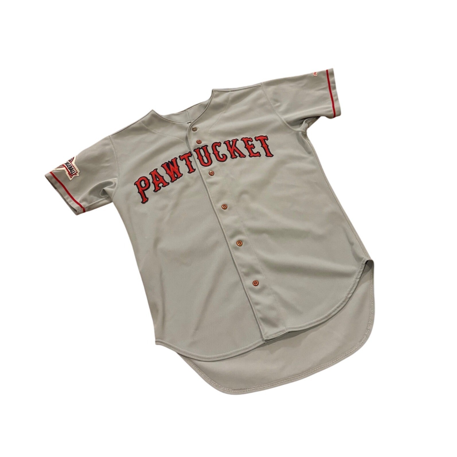 Vintage 90's Rawlings Pawtucket Red Sox #17 Team Issued Game Worn Jersey Size 44