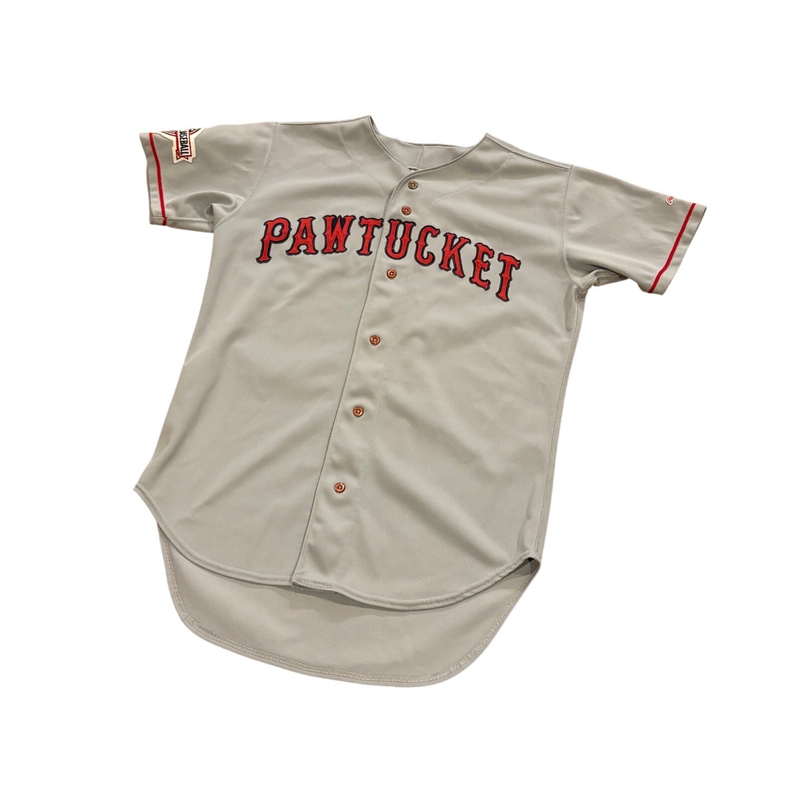 Vintage 90's Rawlings Pawtucket Red Sox #17 Team Issued Game Worn Jersey Size 44