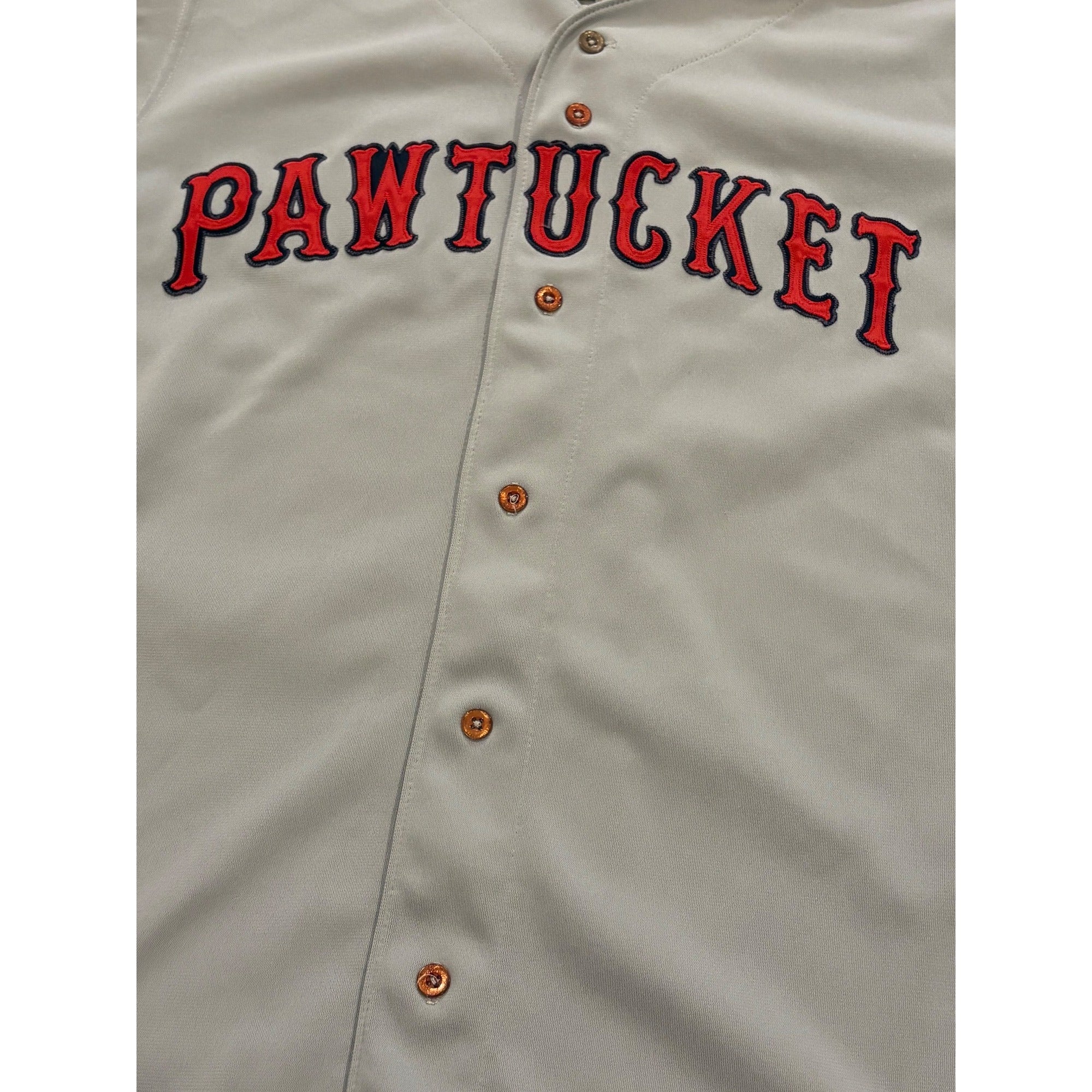 Vintage 90's Rawlings Pawtucket Red Sox #17 Team Issued Game Worn Jersey Size 44