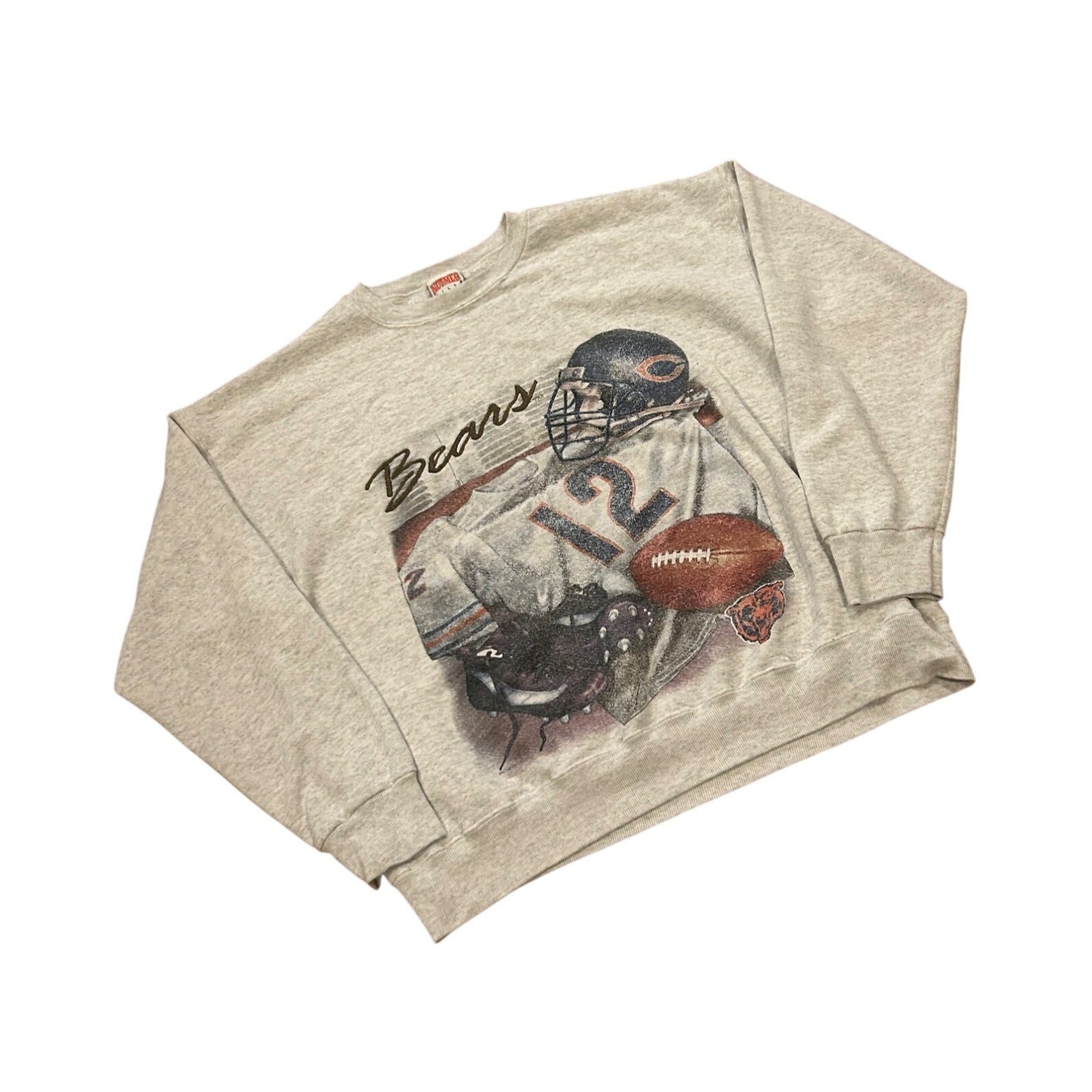 Vintage 1990's Nutmeg Mills Chicago Bears Graphic Print NFL Sweatshirt Men's XL