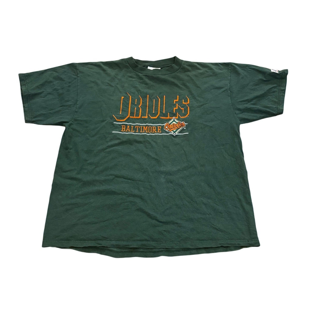 Vintage 90's LOGO ATHLETIC BALTIMORE ORIOLES Baseball T-Shirt Green Men's XL