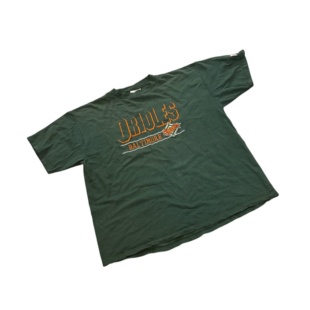 Vintage 90's LOGO ATHLETIC BALTIMORE ORIOLES Baseball T-Shirt Green Men's XL
