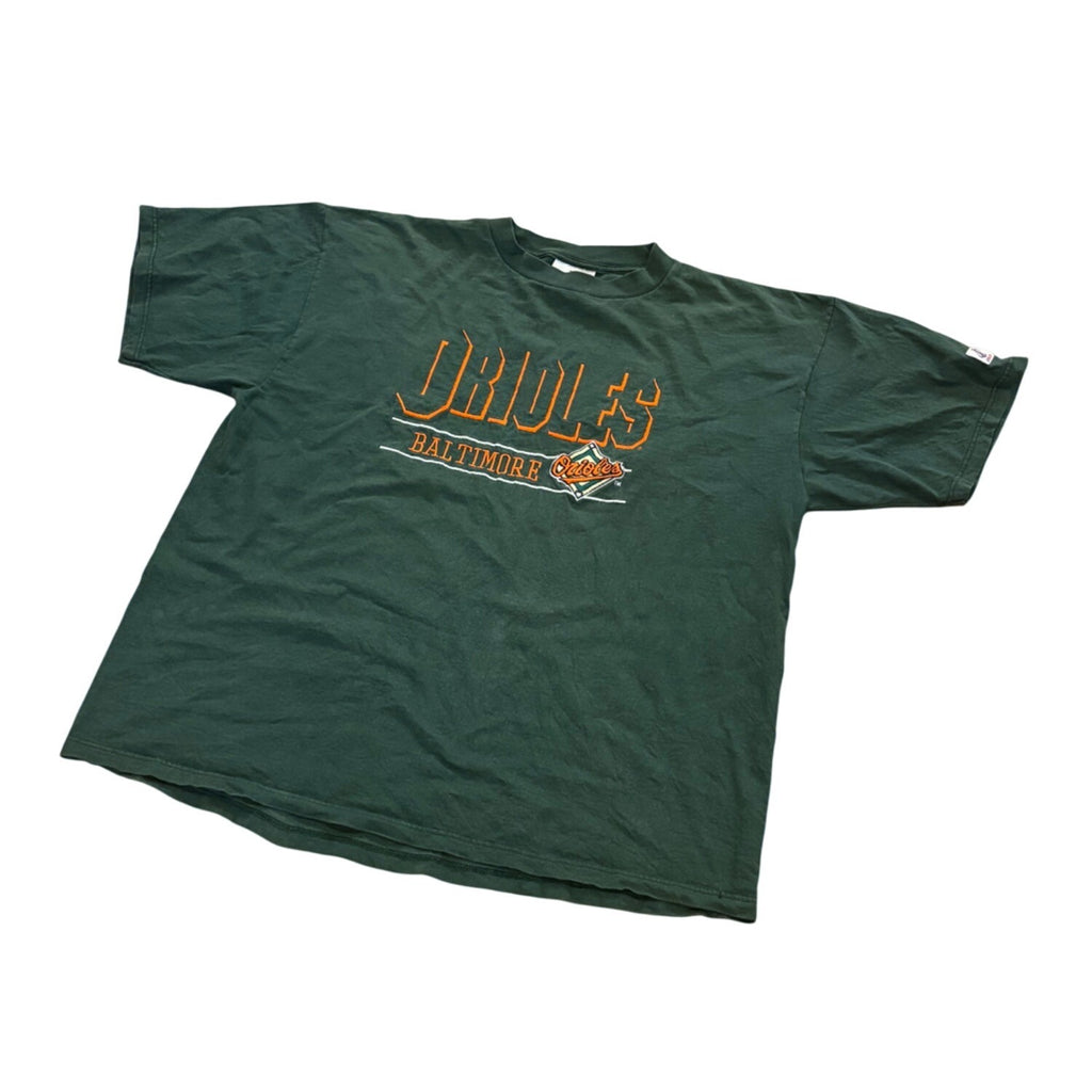 Vintage 90's LOGO ATHLETIC BALTIMORE ORIOLES Baseball T-Shirt Green Men's XL