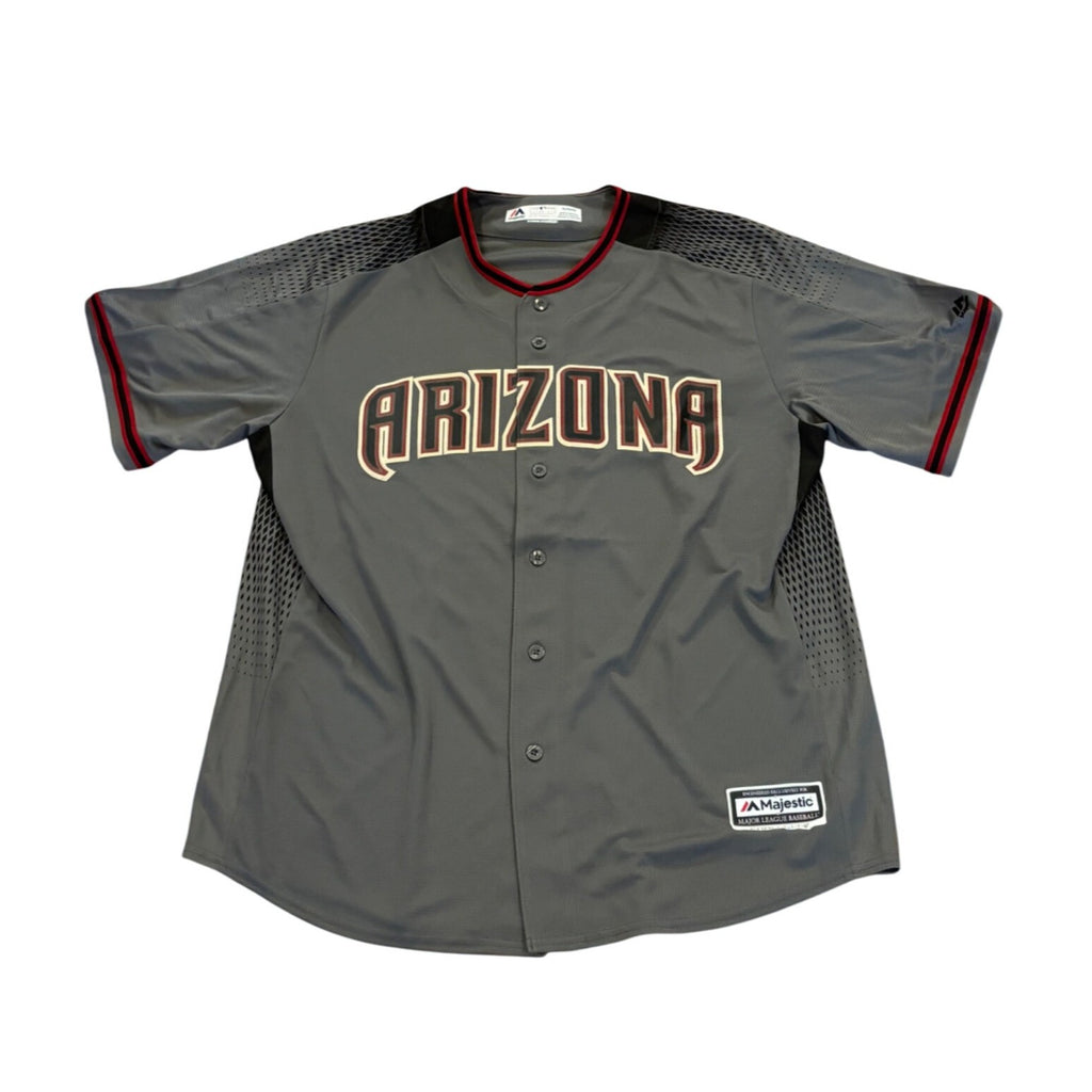 Majestic Arizona Diamondbacks Cool Base MLB Baseball Gray Men's Size XL NEW