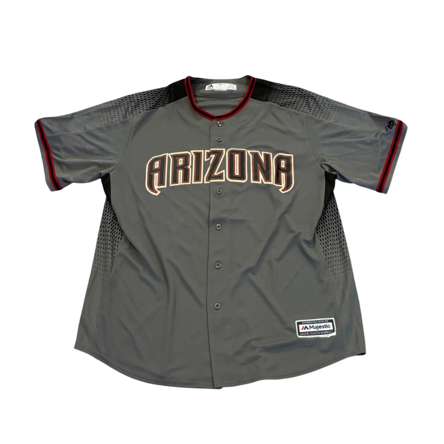 Majestic Arizona Diamondbacks Cool Base MLB Baseball Gray Men's Size XL NEW