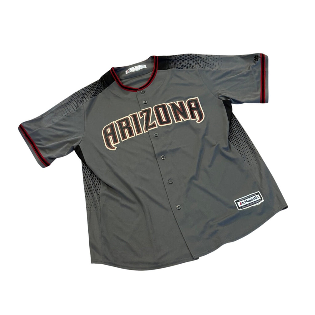 Majestic Arizona Diamondbacks Cool Base MLB Baseball Gray Men's Size XL NEW