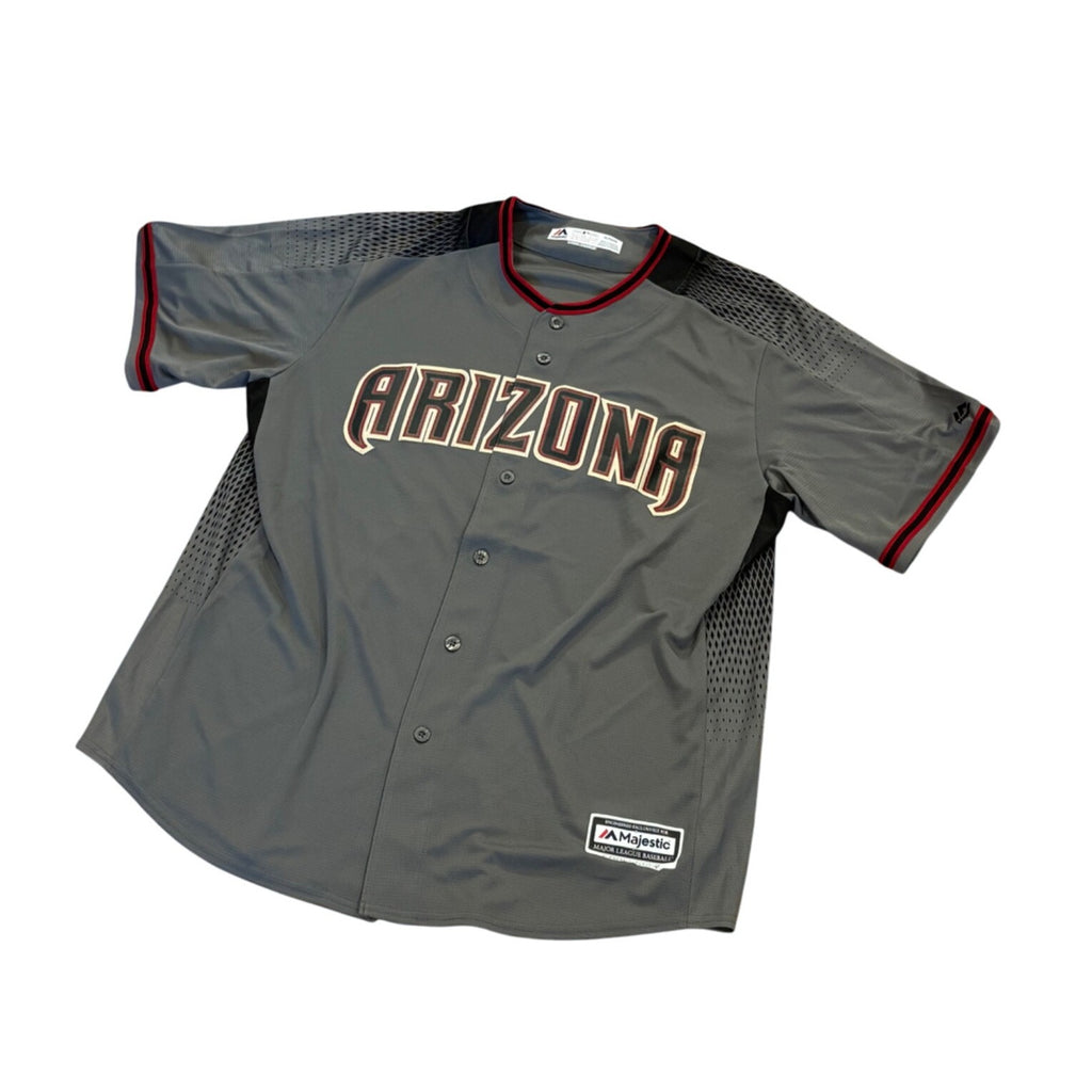 Majestic Arizona Diamondbacks Cool Base MLB Baseball Gray Men's Size XL NEW