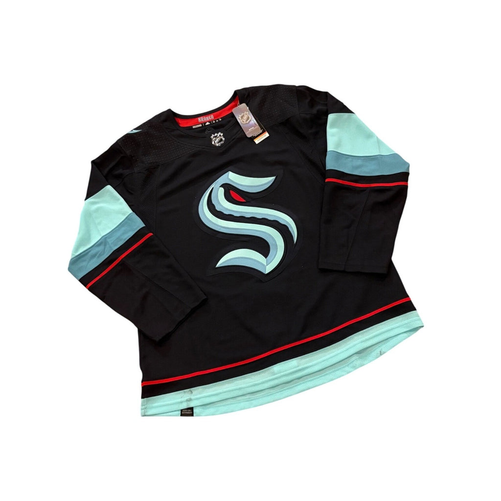 Adidas Authentic Primegreen Seattle Kraken Home NHL Hockey Jersey Men's 50 NWT