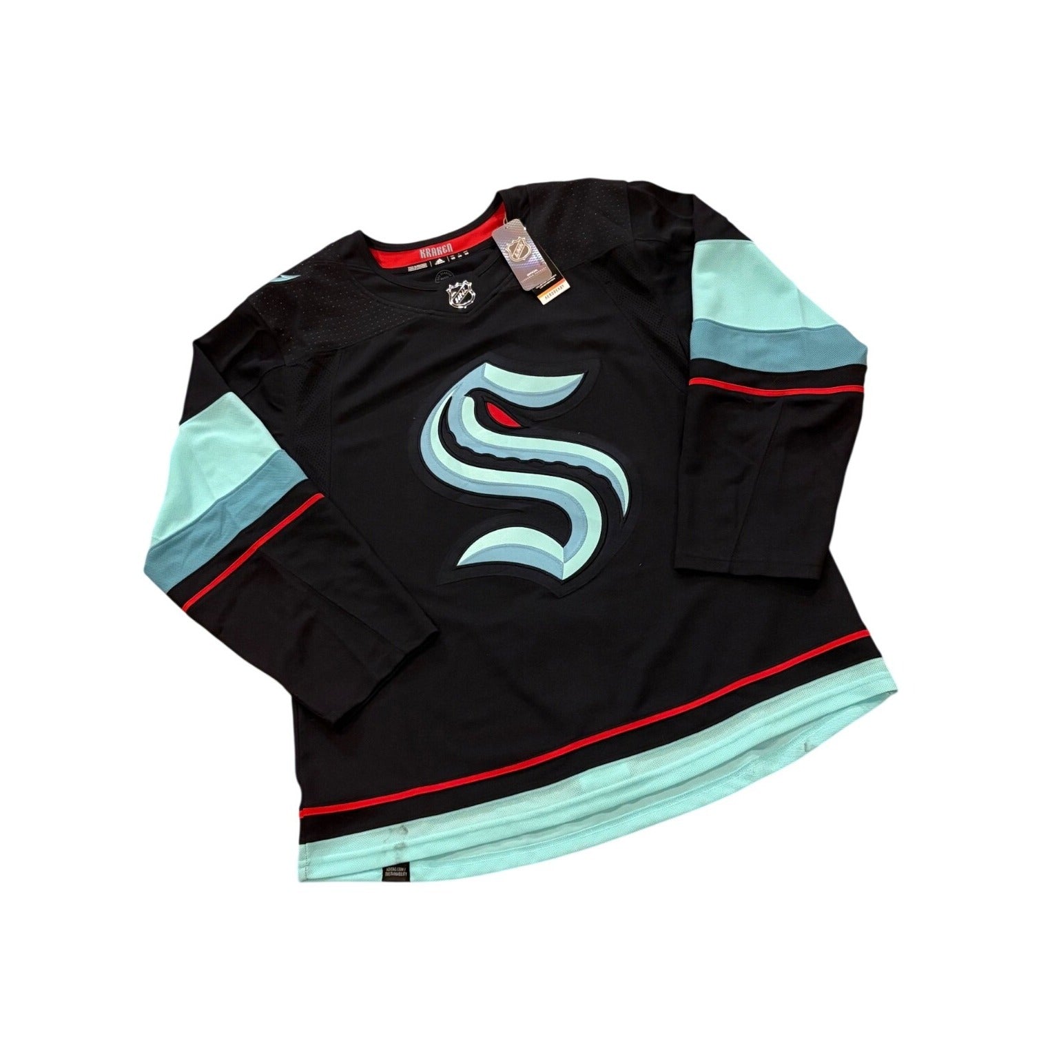 Adidas Authentic Primegreen Seattle Kraken Home NHL Hockey Jersey Men's 50 NWT