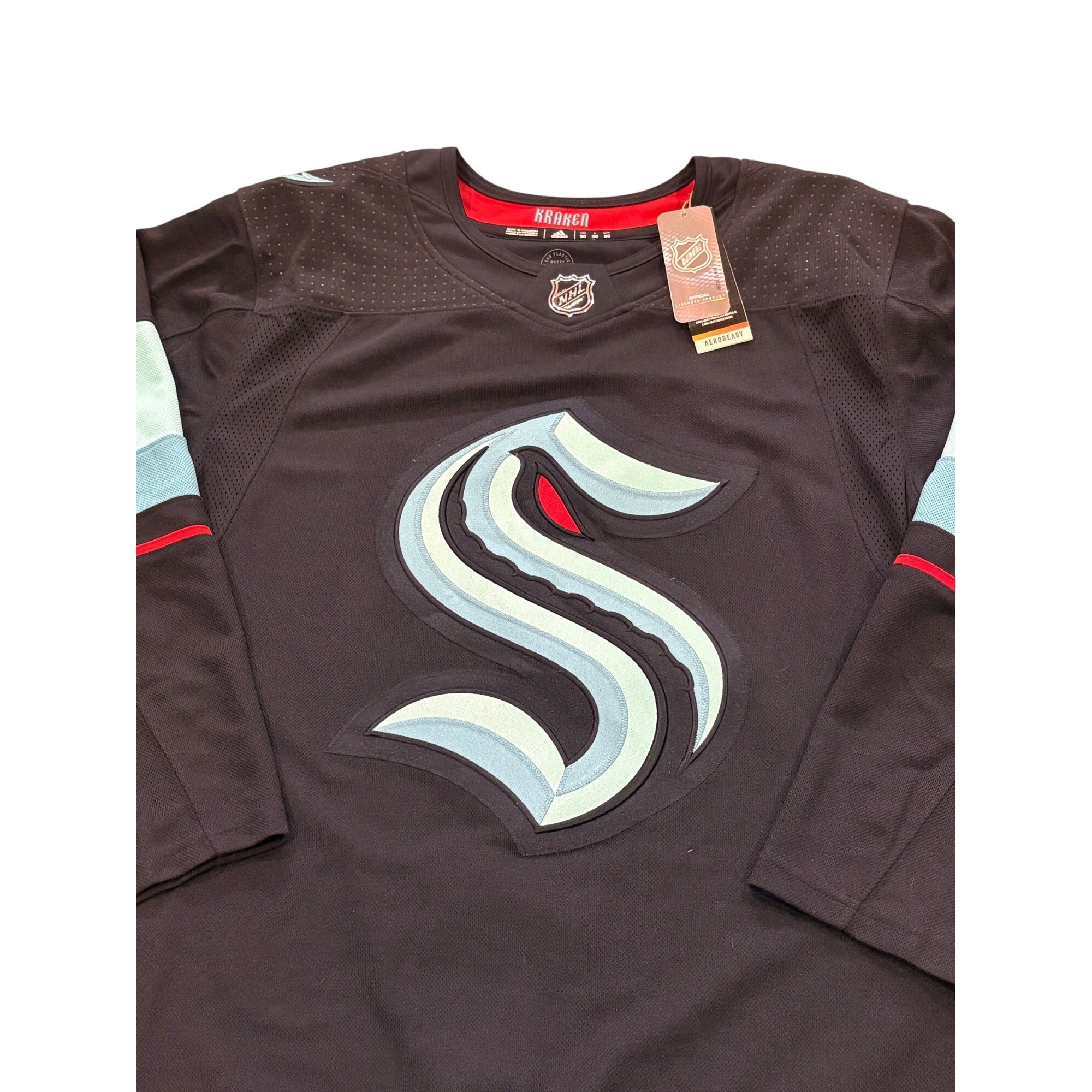 Adidas Authentic Primegreen Seattle Kraken Home NHL Hockey Jersey Men's 50 NWT