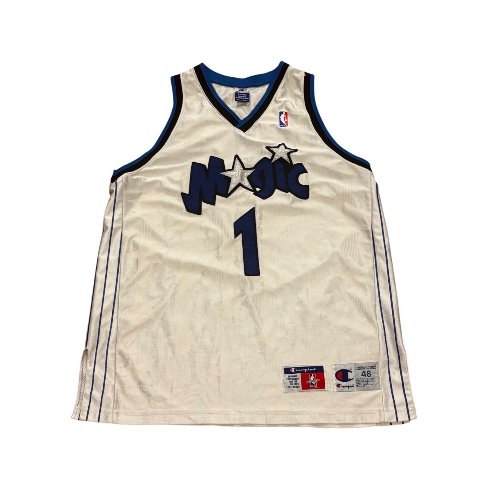 Vintage Champion Orlando Magic Tracy McGrady #1 NBA Authentic Jersey Men's 48