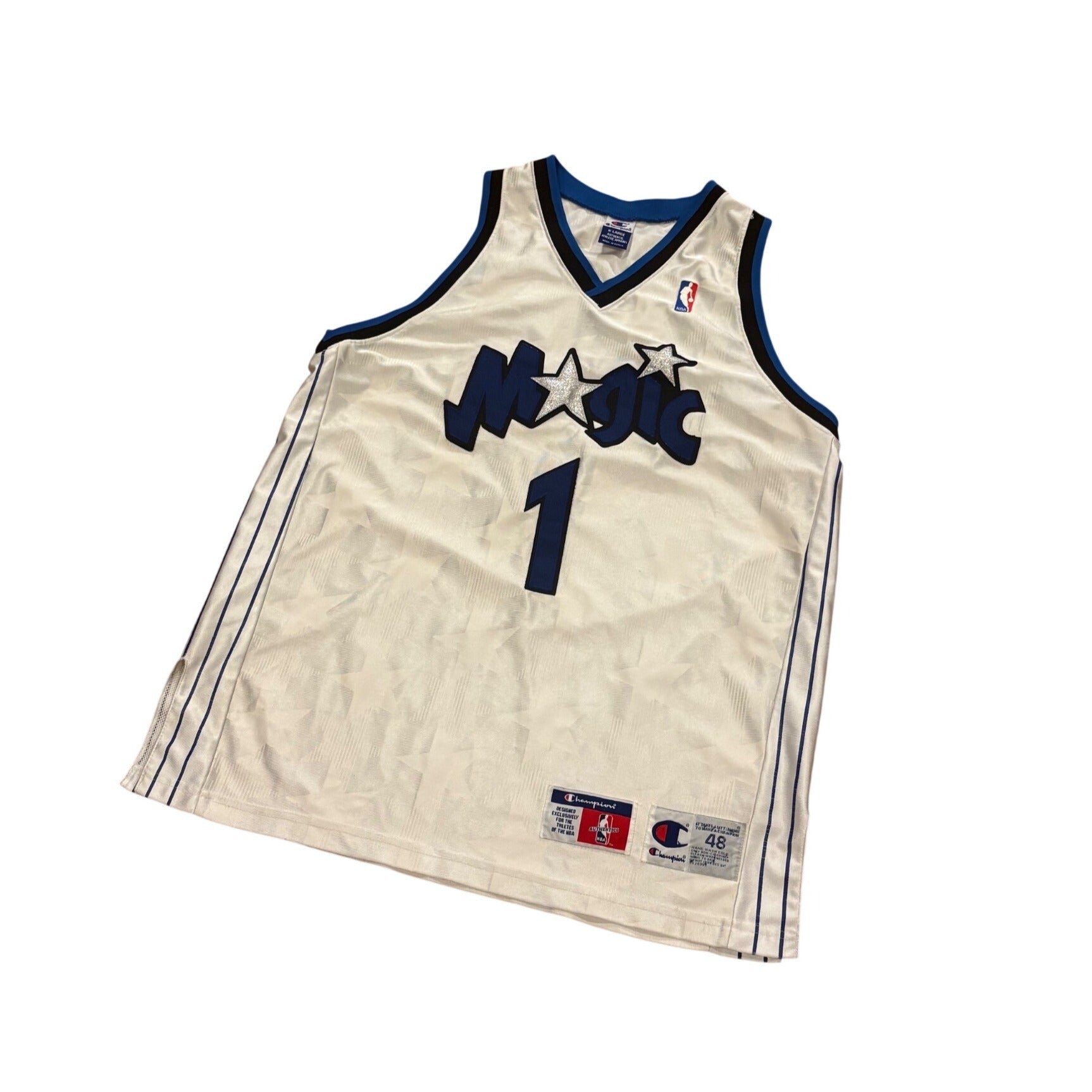Vintage Champion Orlando Magic Tracy McGrady #1 NBA Authentic Jersey Men's 48