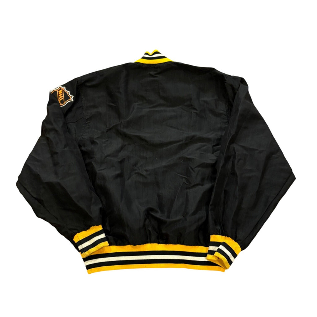 Vintage 1990's Starter Boston Bruins 1/4 Zip Pullover Jacket Black Men's Large