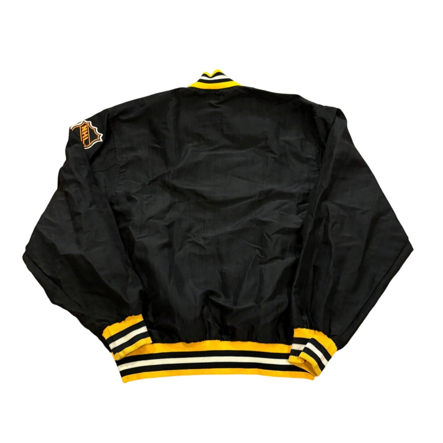 Vintage 1990's Starter Boston Bruins 1/4 Zip Pullover Jacket Black Men's Large