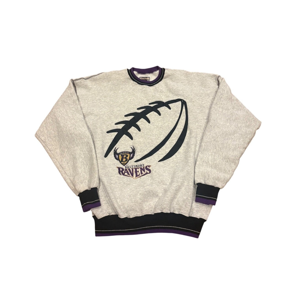 Vtg 90s Legends Athletic Baltimore Ravens Original Logo Crewneck Sweatshirt XL