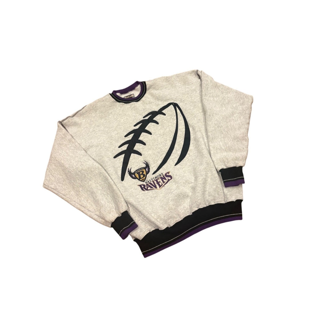 Vtg 90s Legends Athletic Baltimore Ravens Original Logo Crewneck Sweatshirt XL