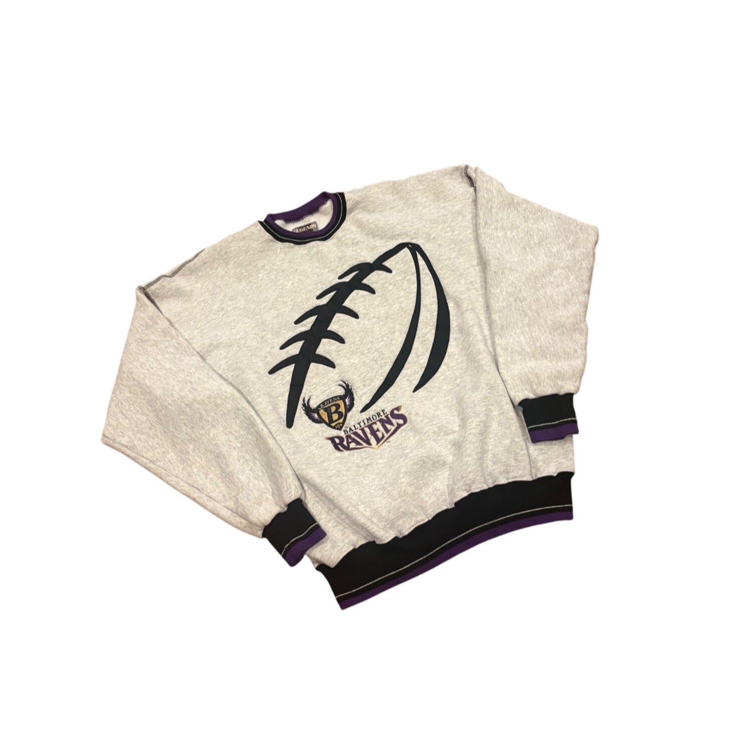 Vtg 90s Legends Athletic Baltimore Ravens Original Logo Crewneck Sweatshirt XL