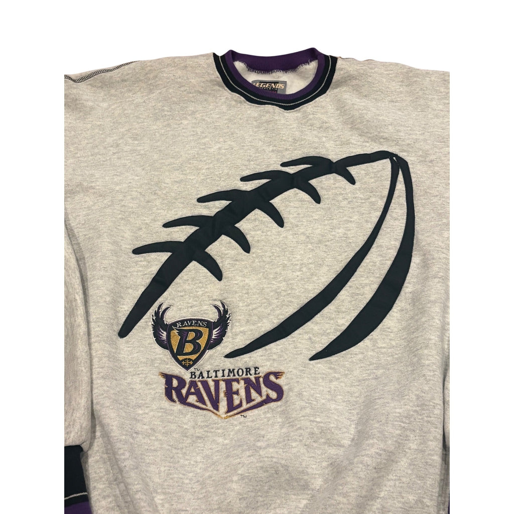 Vtg 90s Legends Athletic Baltimore Ravens Original Logo Crewneck Sweatshirt XL
