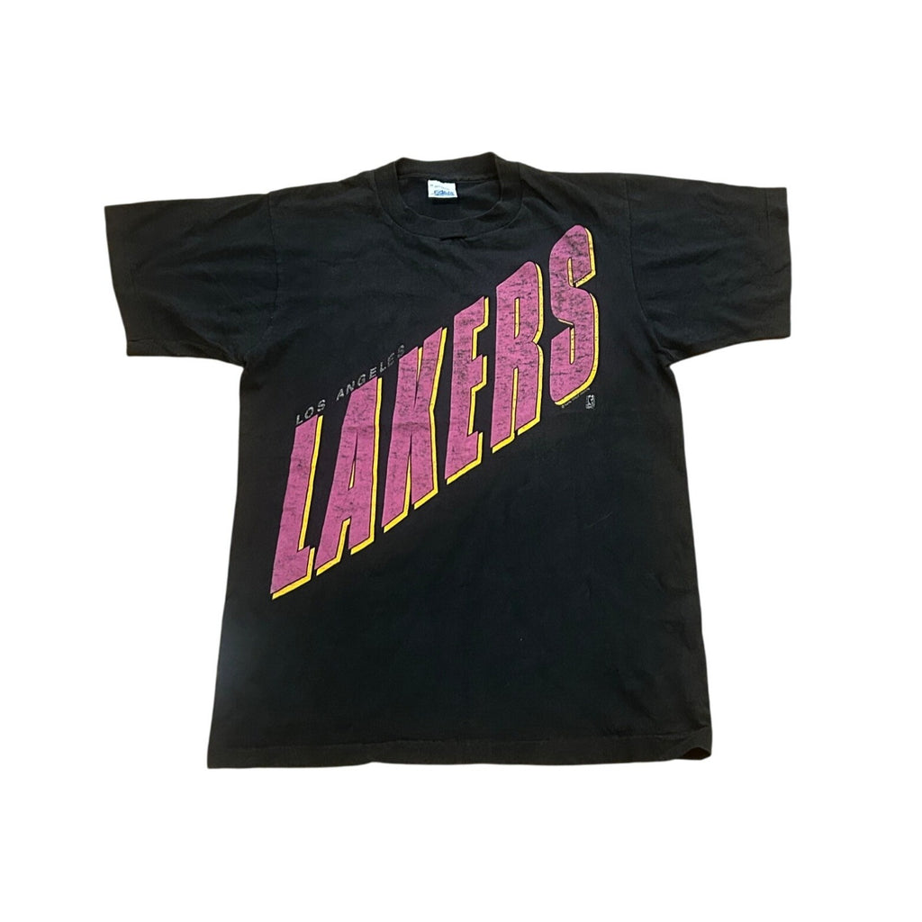 Vintage 1990's Salem Sportswear Los Angeles Lakers Single Stitch T-Shirt Medium