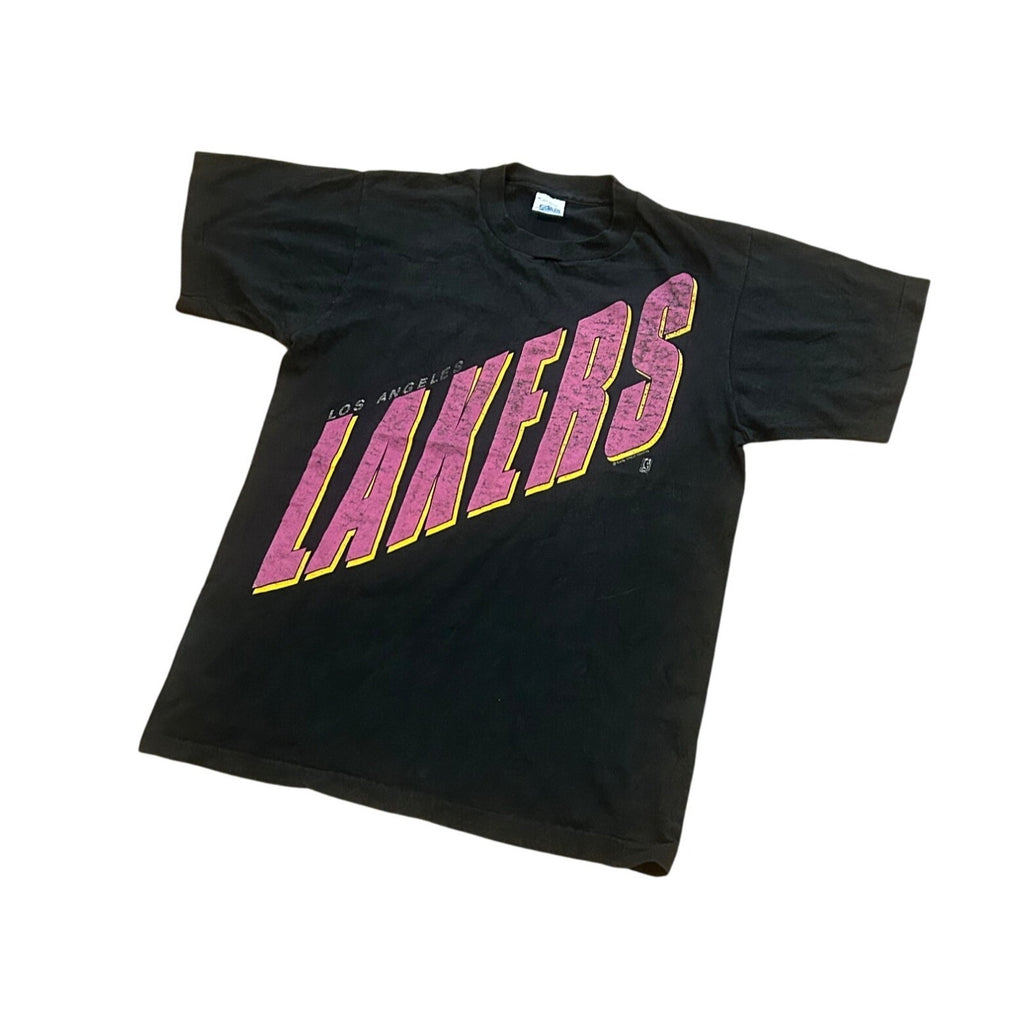 Vintage 1990's Salem Sportswear Los Angeles Lakers Single Stitch T-Shirt Medium