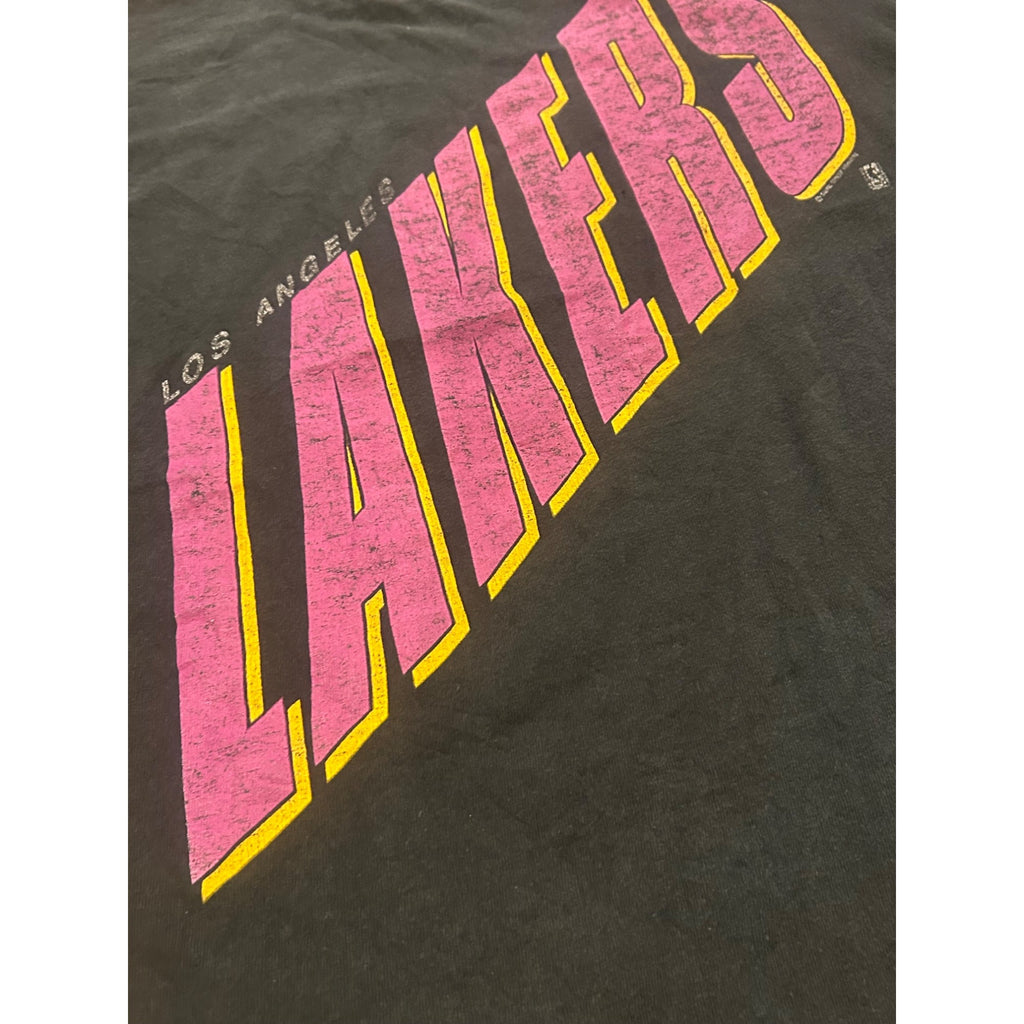 Vintage 1990's Salem Sportswear Los Angeles Lakers Single Stitch T-Shirt Medium