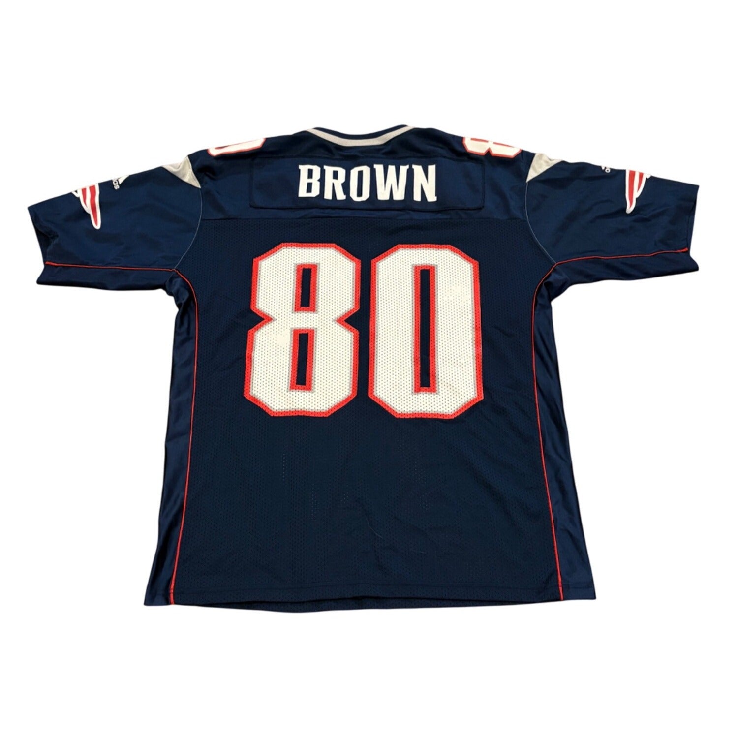 Vintage Y2k Adidas New England Patriots Troy Brown #80 NFL Jersey Men's Large