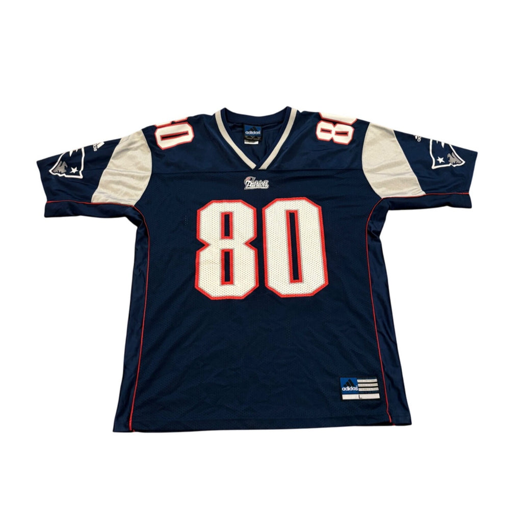Vintage Y2k Adidas New England Patriots Troy Brown #80 NFL Jersey Men's Large