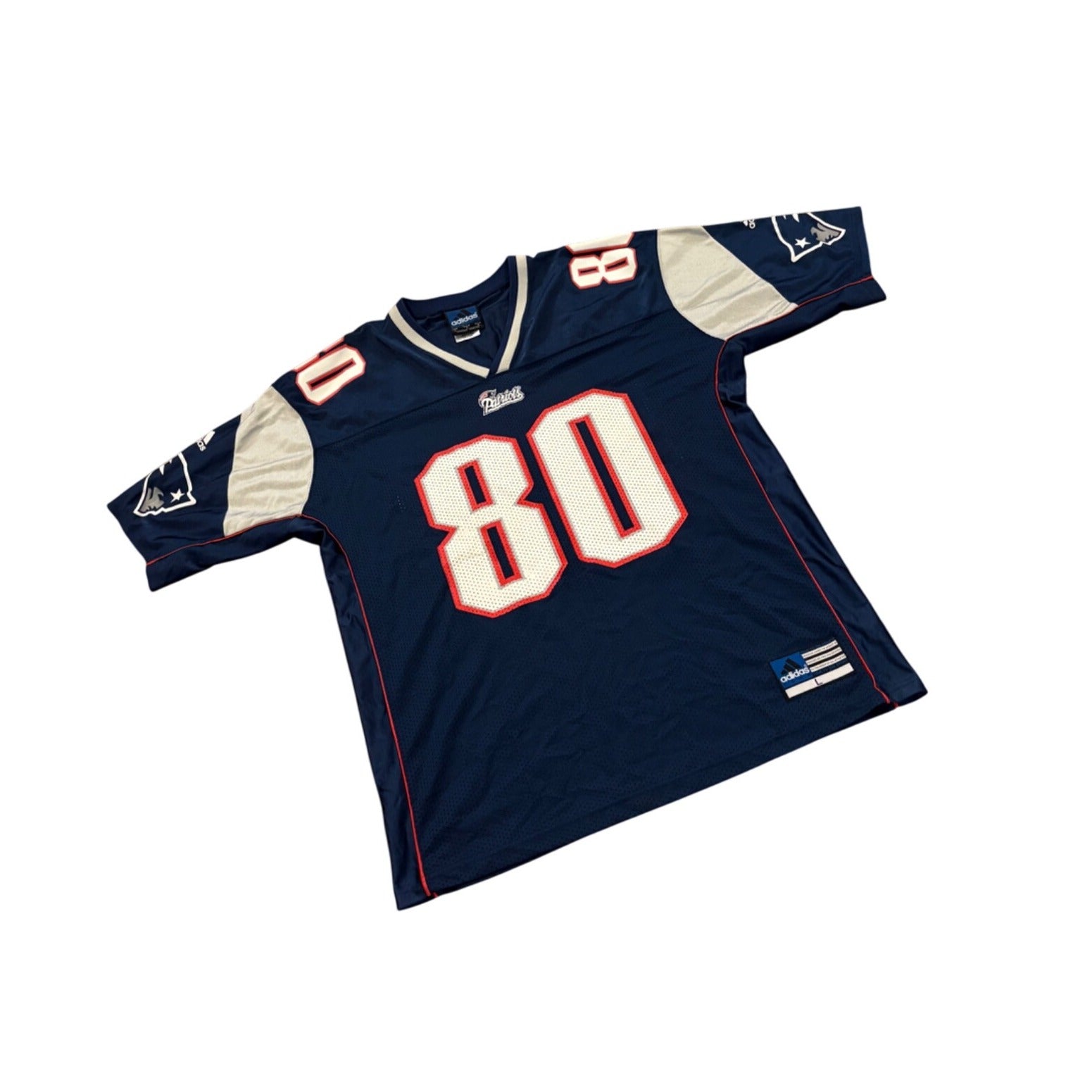 Vintage Y2k Adidas New England Patriots Troy Brown #80 NFL Jersey Men's Large