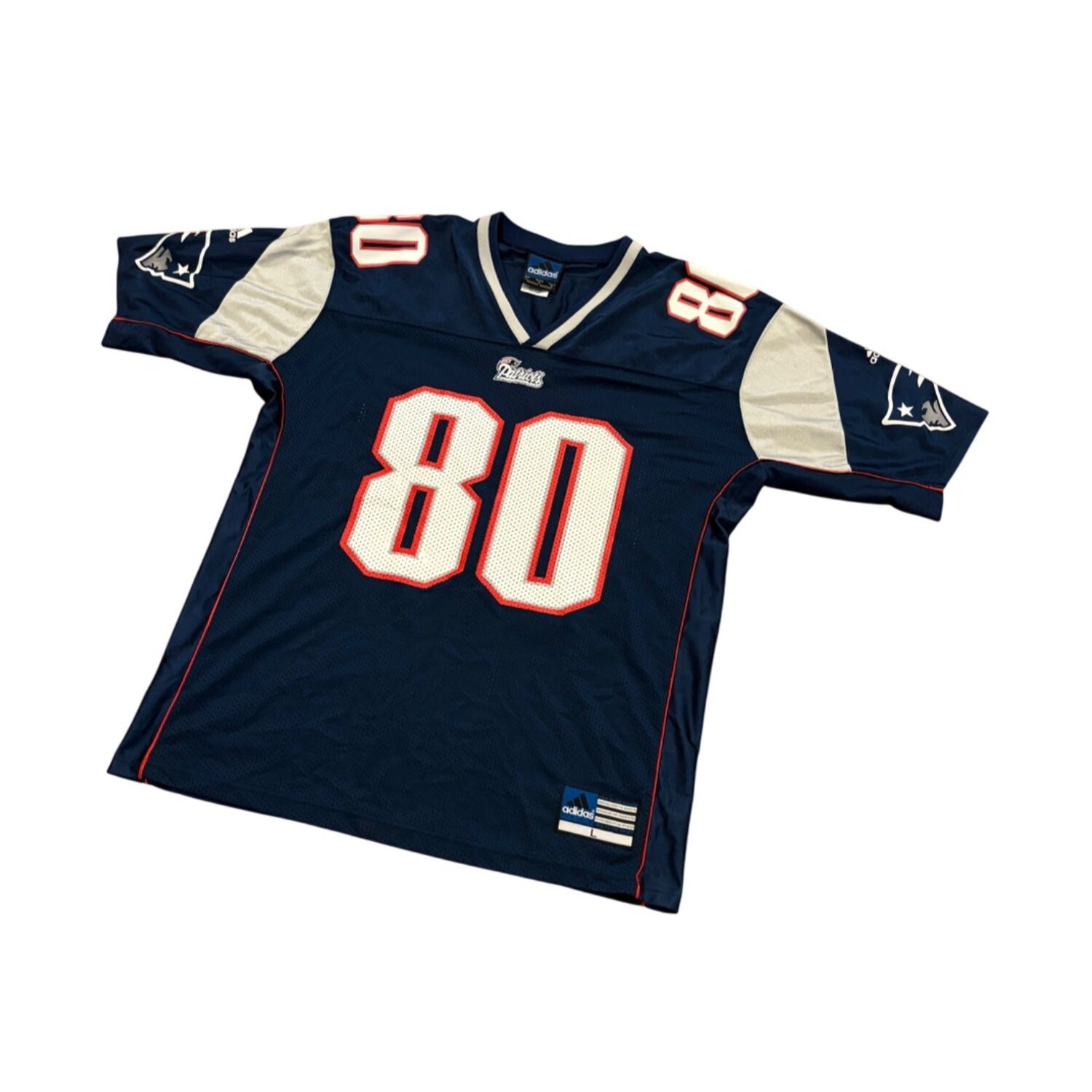 Vintage Y2k Adidas New England Patriots Troy Brown #80 NFL Jersey Men's Large