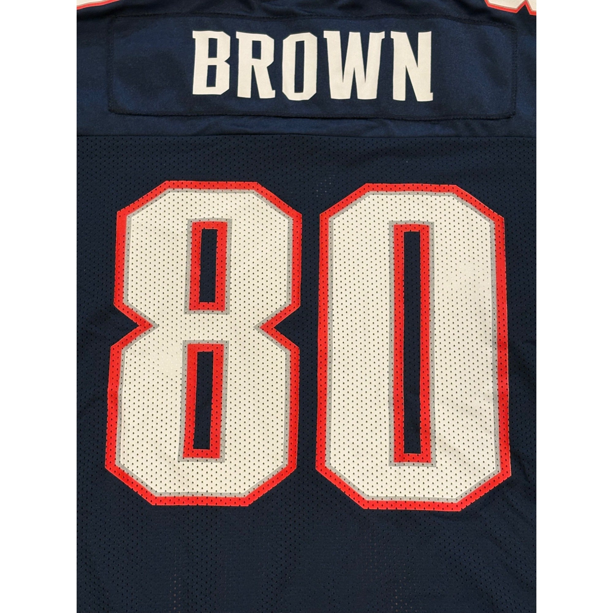 Vintage Y2k Adidas New England Patriots Troy Brown #80 NFL Jersey Men's Large