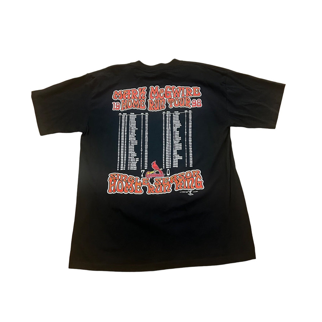 Vintage 1998 Mark McGwire Home Run Tour St. Louis Cardinals T-Shirt Men's XL