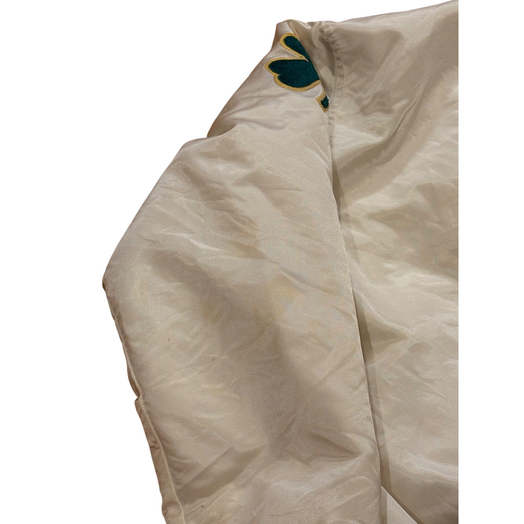 Vintage 80's Starter Boston Celtics NBA White Satin Jacket Men's Large