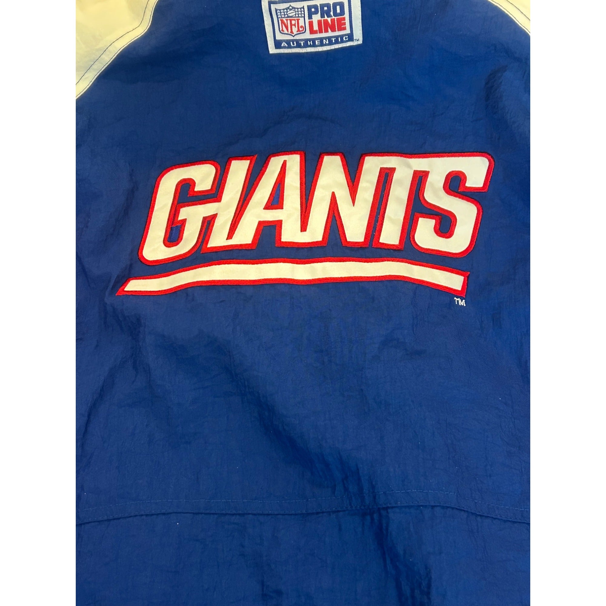 Vintage 1990's Reebok New York Giants Authentic NFL Pro Line Puffer Jacket Large