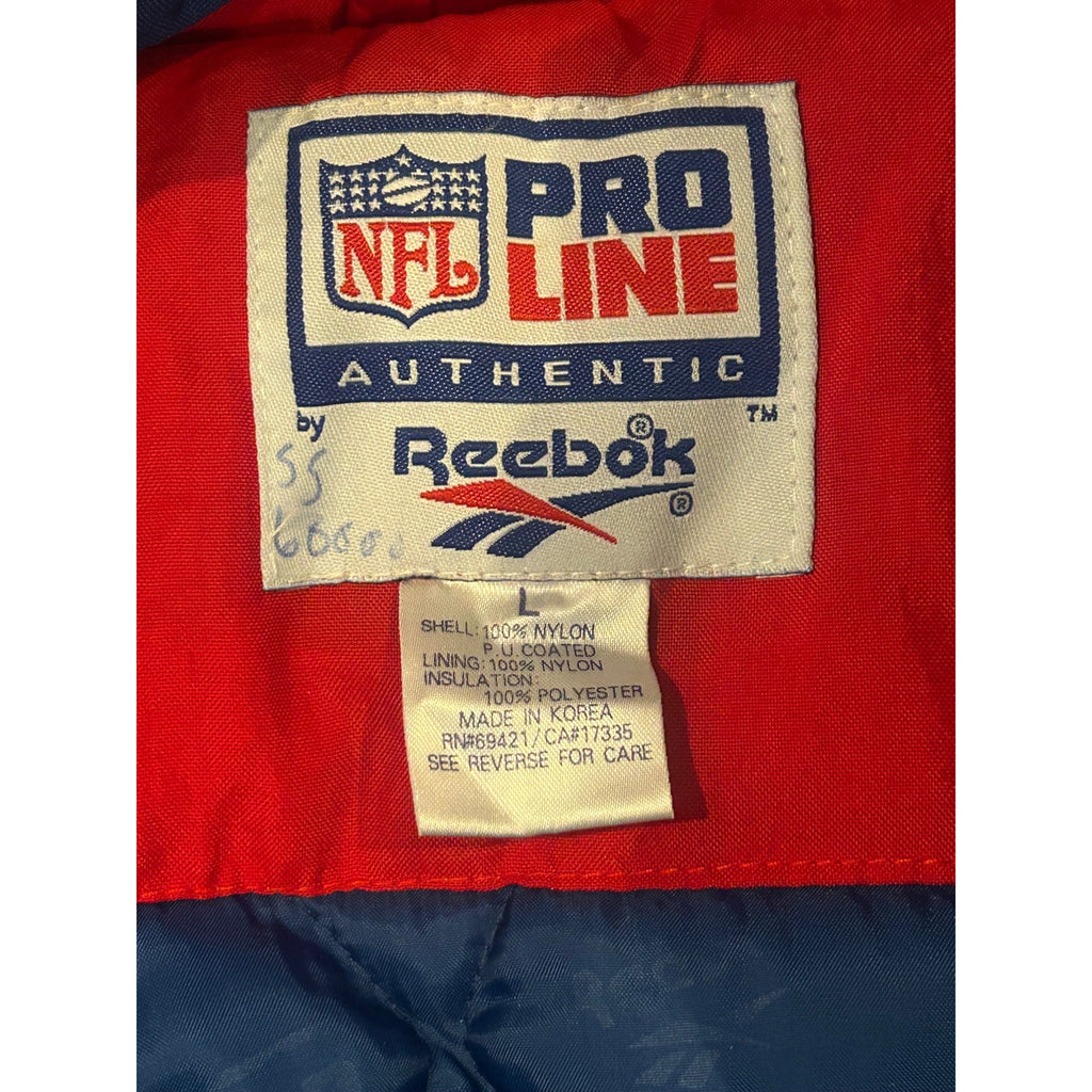 Vintage 1990's Reebok New York Giants Authentic NFL Pro Line Puffer Jacket Large