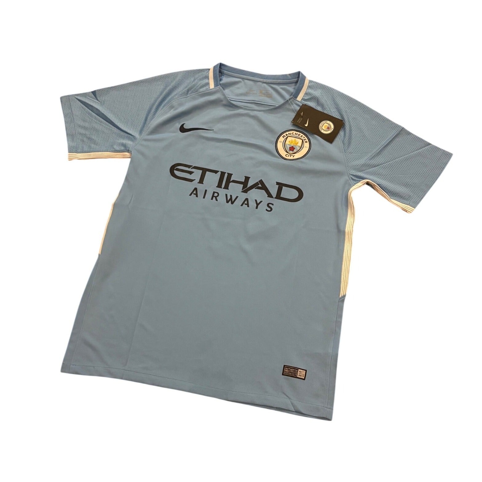 Nike 2017/18 Manchester City Kevin De Bruyne #17 Home Kit Soccer Jersey Medium