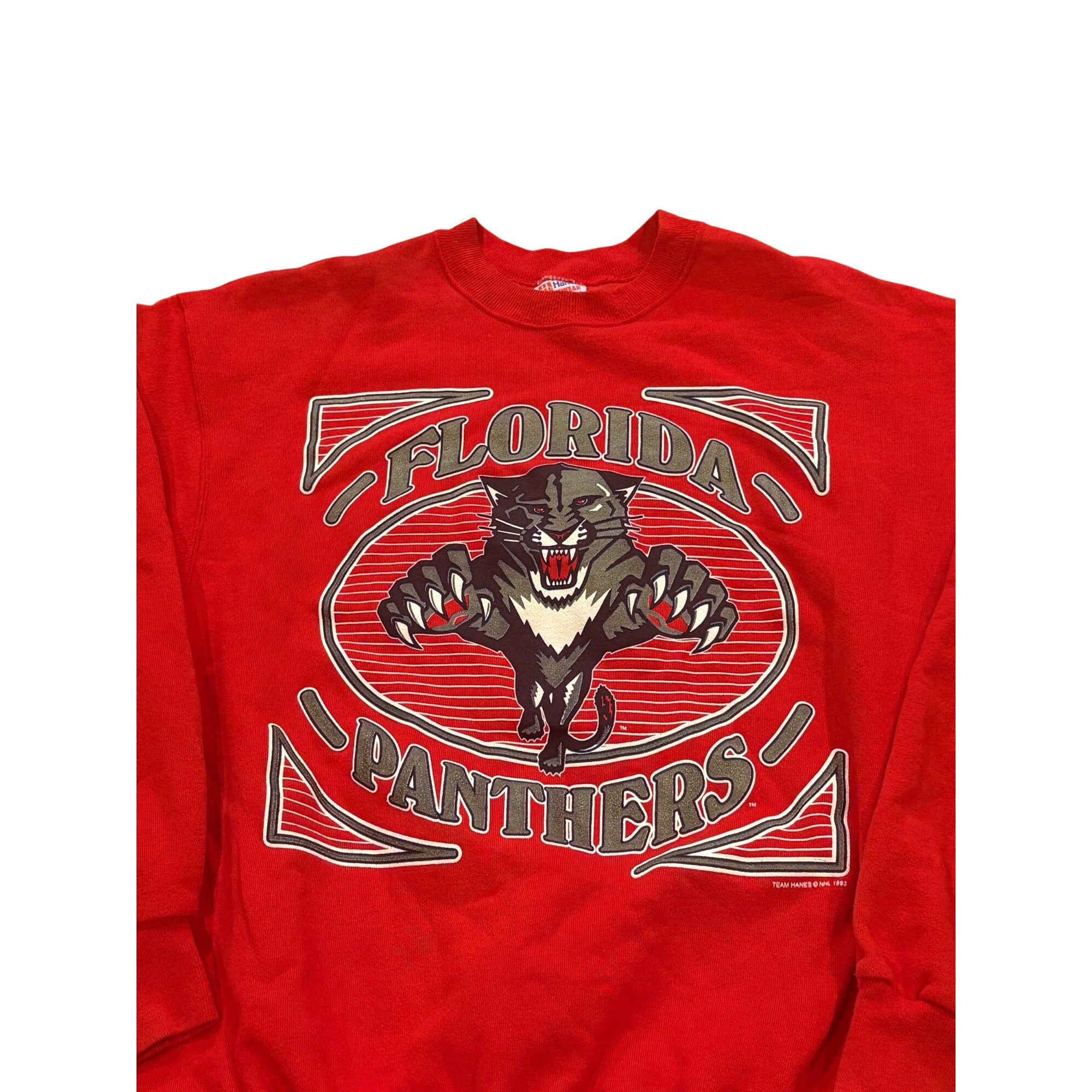 Vintage 1993 Florida Panthers NHL Hockey Pullover Crewneck Sweatshirt Men's XL