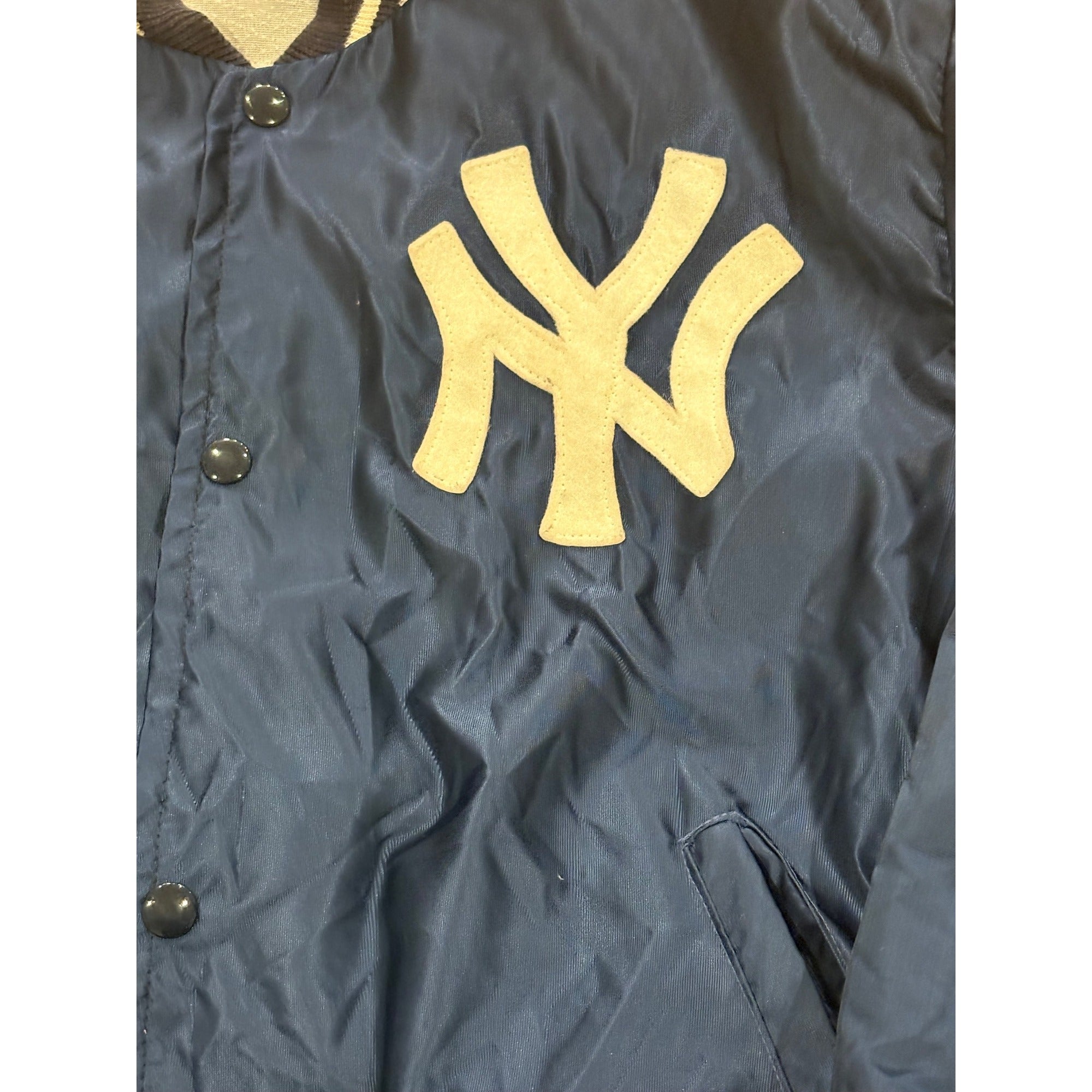 Vintage 80's New York Yankees Satin Jacket MLB Genuine Sportswear Corp Medium