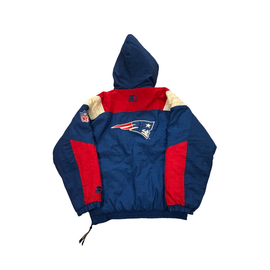 Vintage 1990's Starter New England Patriots Hooded Puffer Jacket Women's Youth L