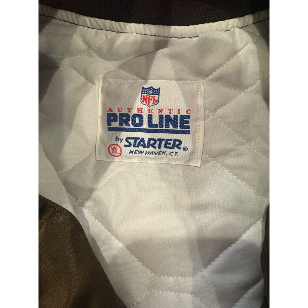 Vintage 80s Starter Cleveland Browns Authentic NFL Pro Line Satin Jacket Mens XL