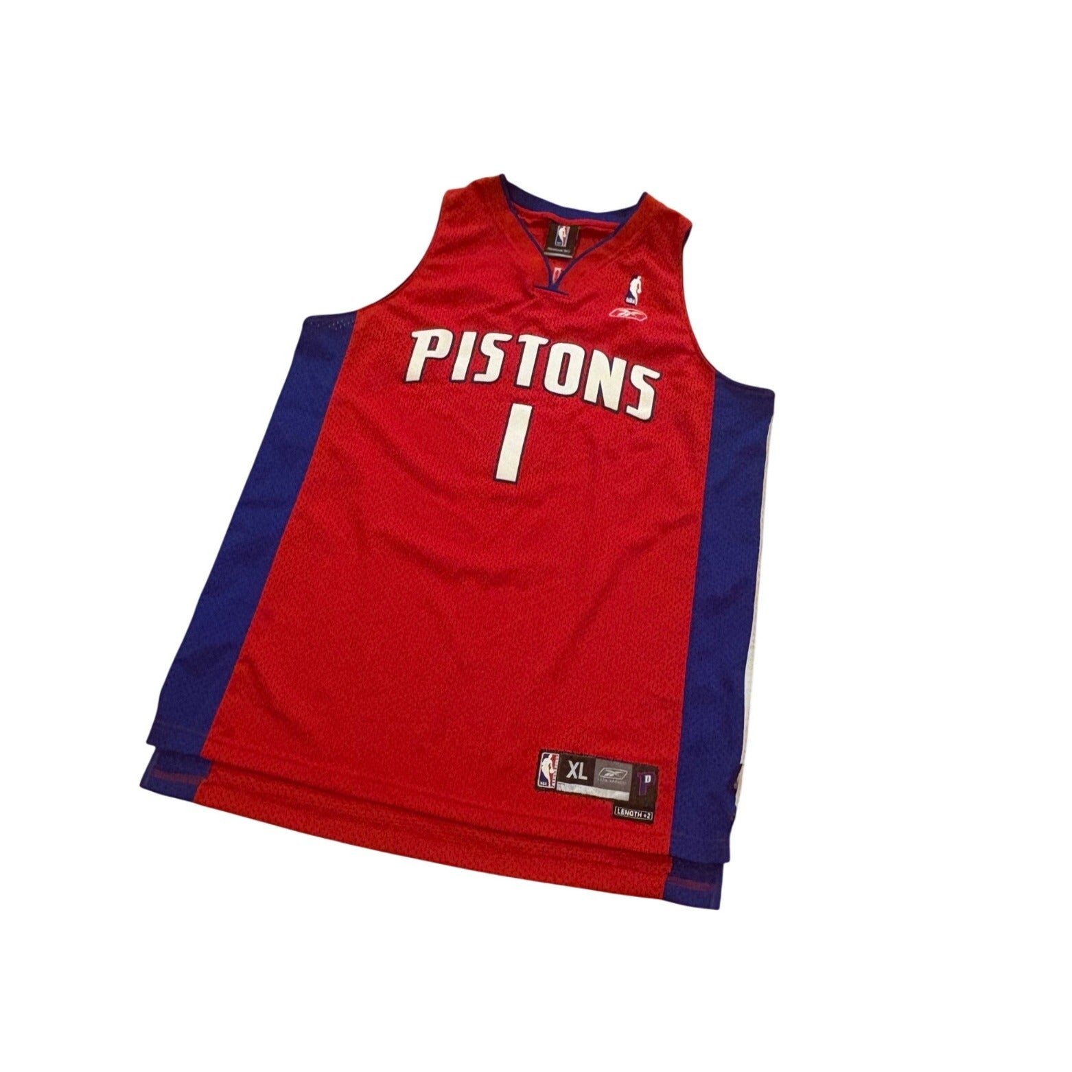 Reebok Detroit Pistons Chauncey Billups #1 Stitched NBA Swingman Jersey Red XL