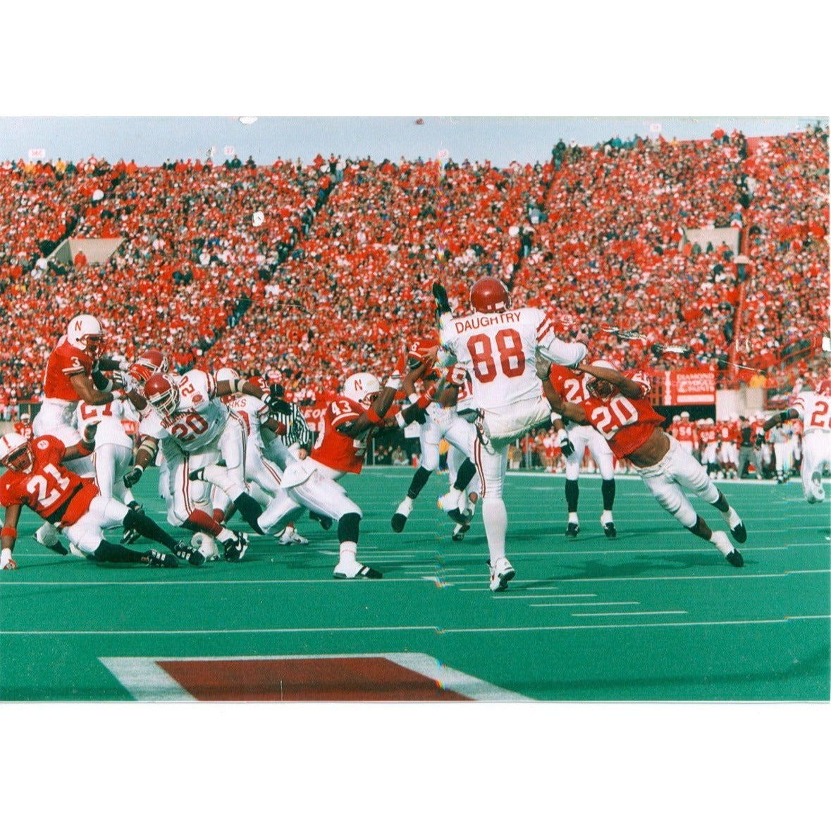 Rare 90s Game Worn Oklahoma Sooners Tim Daughtry #88 Football Jersey Men's 48